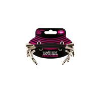 Ernie Ball 3 Inch Flat Ribbon Patch Cable 3-Pack, Black (NEW)