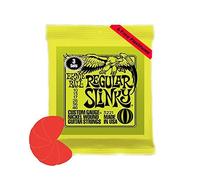 Ernie Ball 3 Pack Regular Slinky Electric Guitar Strings - PACK OF 3 SETS - include 6 free plectrums
