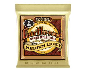 Ernie Ball 3003 Earthwood Medium - Light (3 Set Pack) 12-54