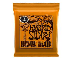 Ernie Ball 3222 Hybrid Slinky Guitar Strings 3 Pack (9 - 46)