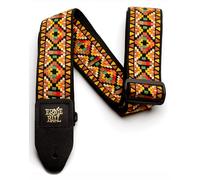 Ernie Ball 4090 2in Classic Jacquard Guitar strap with leather ends, Santa Fe
