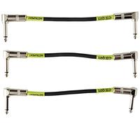 Ernie Ball P06050 6" Patch Cable 3 Pack Black