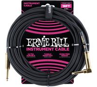 Ernie Ball 6086 Braided Instrument Cable, 5.5m (Black)