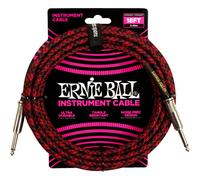 Ernie Ball 6396 Braided Jack Cable, 5.5m (Red)