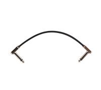 Ernie Ball 6in Single Flat Ribbon Patch Cable - Black (15.24cm / 6in)