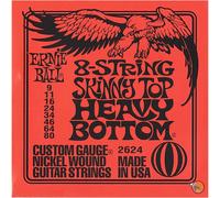 Ernie Ball 8 String Slinky Guitar strings with Choice of 3 Gauges 9-80, 10-74