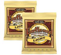 Ernie Ball Acoustic Guitar Strings, Earthwood Light 11-52 (2 Packs), Bronze Plated