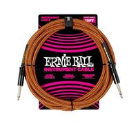 Ernie Ball Braided Instrument Cable Straight/Straight 10ft - Pumpkin Pie