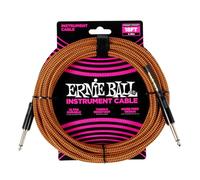 Ernie Ball Braided Instrument Cable Straight/Straight 18ft - Pumpkin Pie