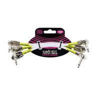 Ernie Ball 6 inch Flat Angle / Flat Angle Patch Cable 3-Pack - White