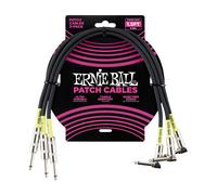 Ernie Ball Classic Patch Cable for Guitar Effects Pedals 3 Pack 1.5' Straight/R…