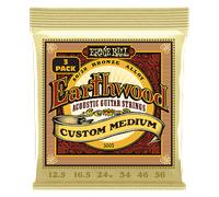 Ernie Ball Custom Medium 80/20 Bronze Acoustic Guitar Strings 3-Pack (12.5-56)