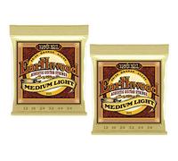 Ernie Ball Earthwood 2003 medium light acoustic guitar strings 12-54 twin pack