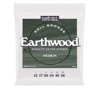 Ernie Ball Medium Earthwood Bell Bronze Acoustic Guitar Strings 13-56