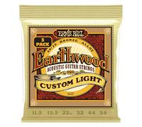 Ernie Ball Earthwood Custom Light 80/20 Bronze Acoustic Guitar Strings 3-Pack - 11.5-54 Gauge