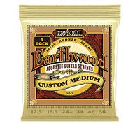 Ernie Ball Earthwood Custom Medium 80/20 Bronze Acoustic Guitar Strings 3-Pack - 12.5-56 Gauge