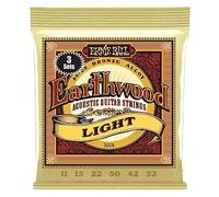 Ernie Ball Earthwood Light 80/20 Bronze Acoustic Guitar Strings 3-Pack - 11-52 Gauge