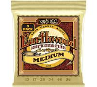 Ernie Ball Earthwood Medium 80/20 Bronze Acoustic Guitar Strings 3-Pack - 13-56
