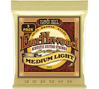 Ernie Ball Earthwood Medium Light 80/20 Bronze Acoustic Guitar Strings 3 Pack -