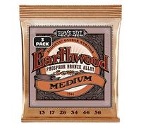 Ernie Ball Earthwood Medium Phosphor Bronze Acoustic Guitar Strings 3-Pack - 13-56 Gauge