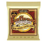 Ernie Ball Earthwood Silk and Steel Extra Soft 80/20 Bronze Acoustic Guitar Strings 3 Pack - 10-50 Gauge
