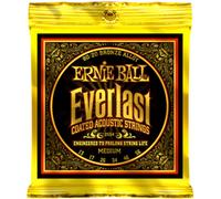 Ernie Ball Acoustic Guitar Strings Everlast - Coated 80/20 Bronze, Medium 13-56 Gauge