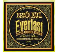 Ernie Ball Everlast Light Coated 80/20 Bronze Acoustic Guitar Strings - 11-52 Gauge