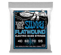 Ernie Ball Cobalt Flatwound Extra Slinky 40-95 Bass Guitar Strings, Long Scale