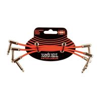 Ernie Ball 6” Flat Ribbon Patch Cable 3-Pack - Red