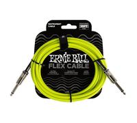 Ernie Ball Flex Guitar / Instrument Cable (Green, 10 ft, Straight/Straight)