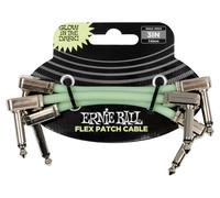 Ernie Ball Flex Patch Cable 3in - Glow in Dark - 3 Pack