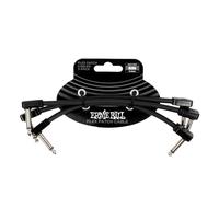 Ernie Ball Flex Patch Cable 6in - Black - 3 Pack
