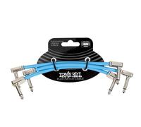 Ernie Ball Flex Patch Cable 6in - Blue - 3 Pack