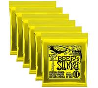 Ernie Ball Guitar Strings, Beefy Slinky Electric-0.011-.054 (6 Pack Bundle), Optimal for Detuning, Nickel Plated Steel, Carbon Steel