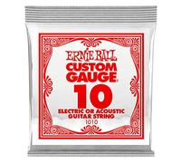 Ernie Ball GuitarStrings, 6 Pack of 0.10 Custom Light, High Carbon Steel for Acoustic and Electric Guitars