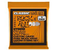 Ernie Ball Hybrid Slinky Classic Rock n Roll Pure Nickel Wrap Electric Guitar Strings - 9-46 Gauge