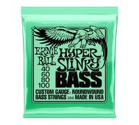 Ernie Ball Hyper Slinky Nickel Wound 40-100 Bass Guitar Strings, Long Scale