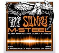 Ernie Ball M-Steel Slinky Electric Guitar Strings with a Choice of 5 Gauges