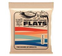 Ernie Ball Electric Guitar Strings Flats 2582 – Medium-Light Flatwound 12-52 Gauge
