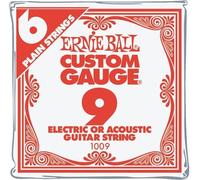 Ernie Ball Nickel Plain Single Guitar String .009 6-Pack
