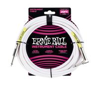 Ernie Ball P06047 20ft Straight-Angle Instrument Cable White