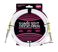 Ernie Ball P06049 10 ft Straight/Angle Instrument Cable - White
