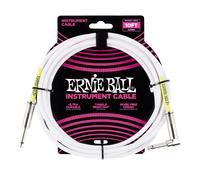 Ernie Ball P06049 10ft Straight-Angle Instrument Cable White