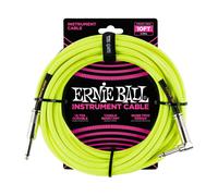 Ernie Ball P06080 10ft Straight-Angle Braided Cable Yellow