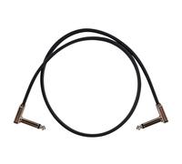Ernie Ball 6228 Flat Ribbon Patch Cable Patch Cable with Angled Flat Jack Plugs (60cm, Black)