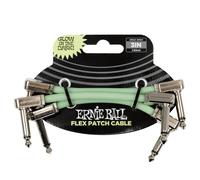 Ernie Ball P06474 3" Patch Cable 3 Pack Glow in the Dark