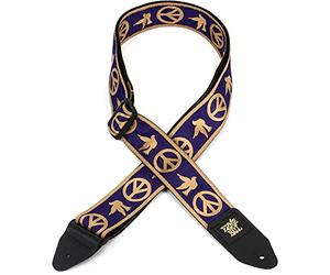 Ernie Ball Peace Love Dove Beige/Navy Blue Jacquard Guitar Strap