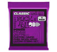 Ernie Ball Power Slinky Classic Rock n Roll Pure Nickel Wrap Electric Guitar Strings - 11-48 Gauge