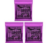 Ernie Ball Power Slinky Electric Guitar Strings Set 11-48 3 Set Bundle