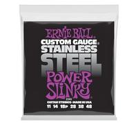 Ernie Ball Power Slinky Stainless Steel Wound Electric Guitar Strings - 11-48 Gauge